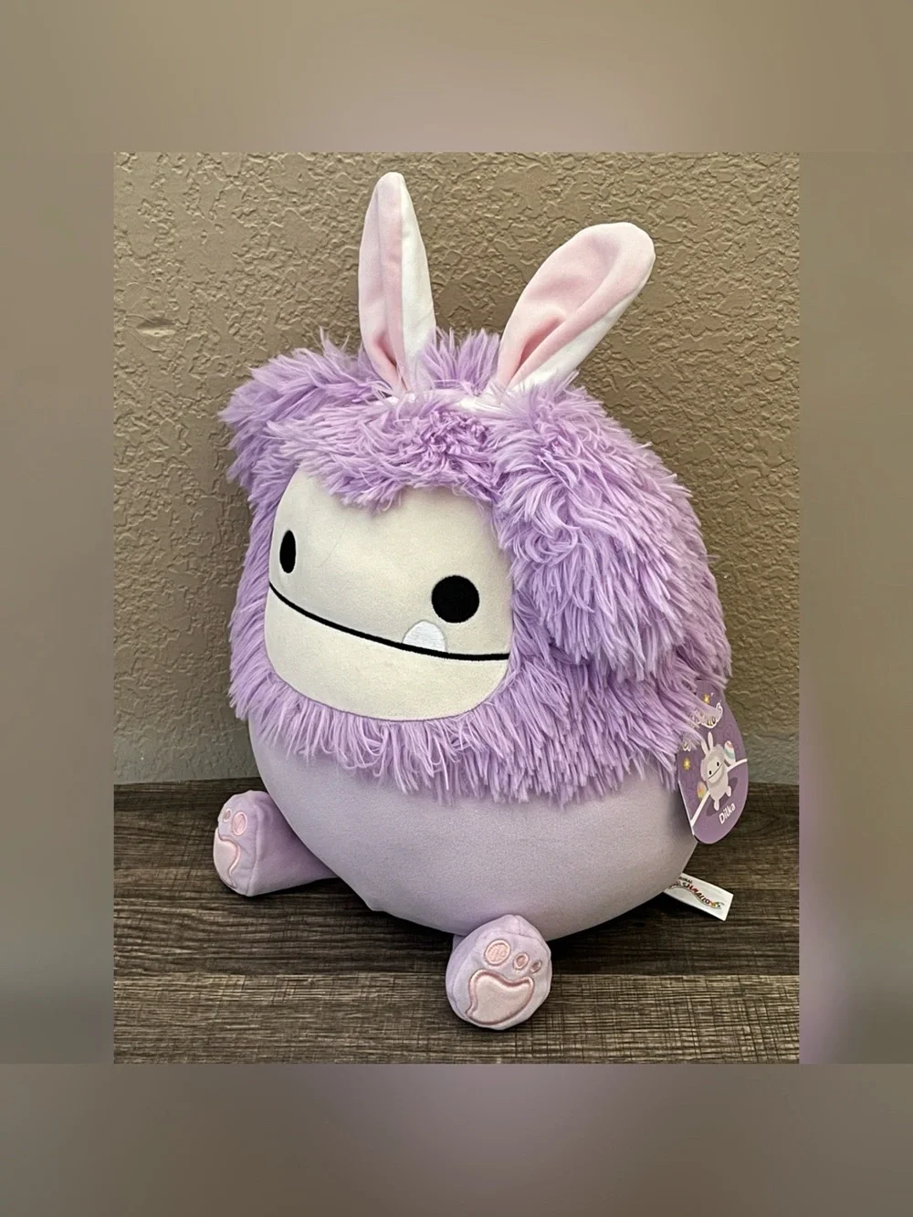 Squishmallows Dilka Lavender Bigfoot Plush with Bunny Ears Stuffed Animal 12